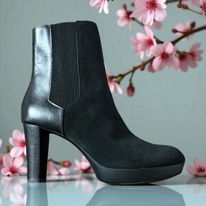 DONALD J. PLINER Esra Elegant Black Ankle Boots Size 8.5 Women